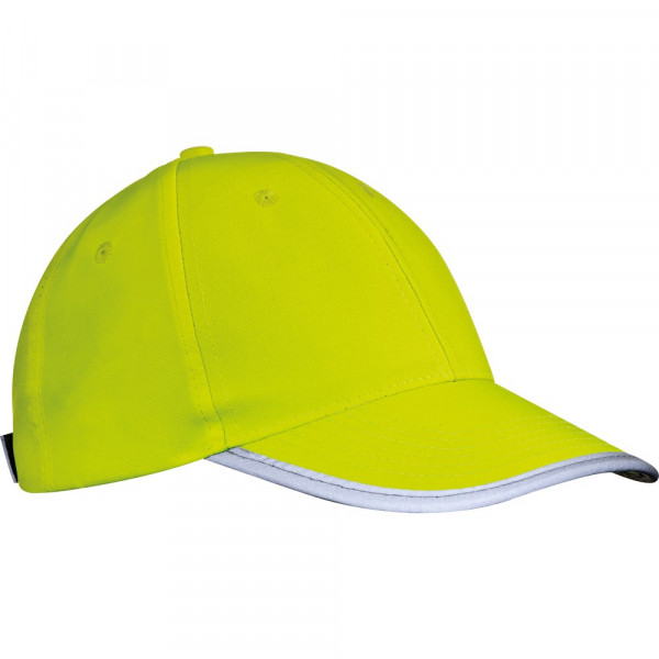 AZO freie 6 Panel Baseballcap für Erwachsene aus Polyester mit reflektierender Borte