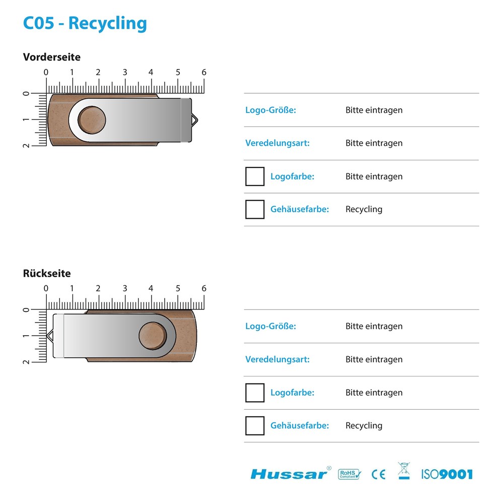 USB-Stick C05 eco USB 3.0 Flash Disk 32 ungefärbtUSB 3.0 Flash Disk 32 GB