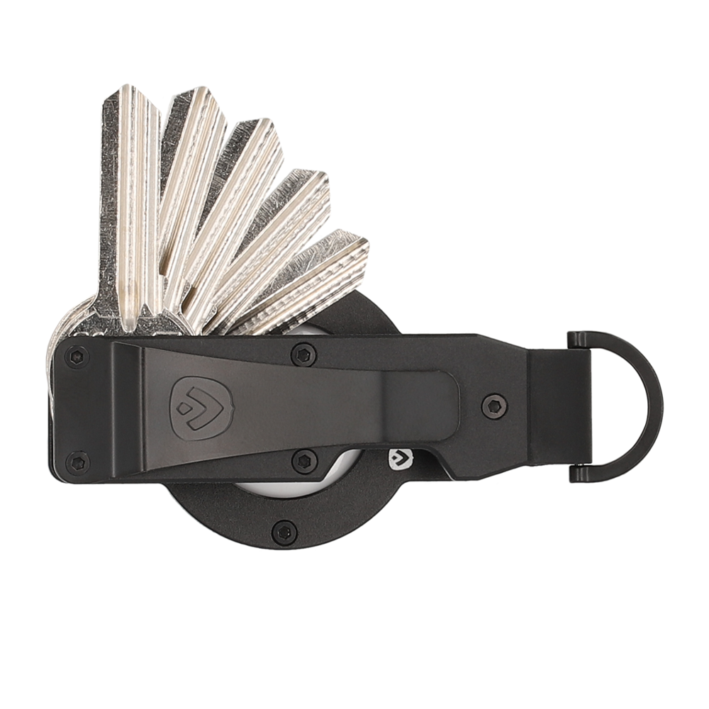 Key Organizer Aluminium AirTag Black