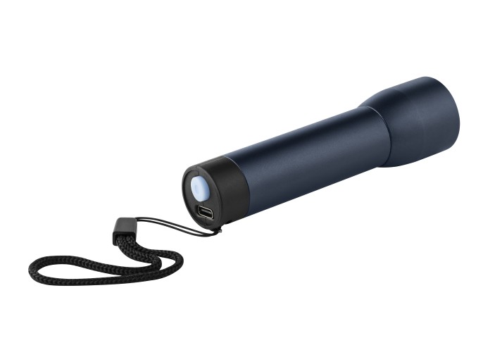 Metmaxx® Taschenlampe "MetalRecharge Evo" blau